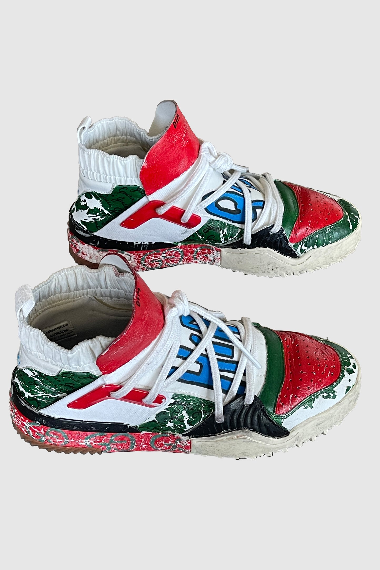 AOKI 1OF1 RED AND GREEN HIROQUEST SNEAKERS #1002