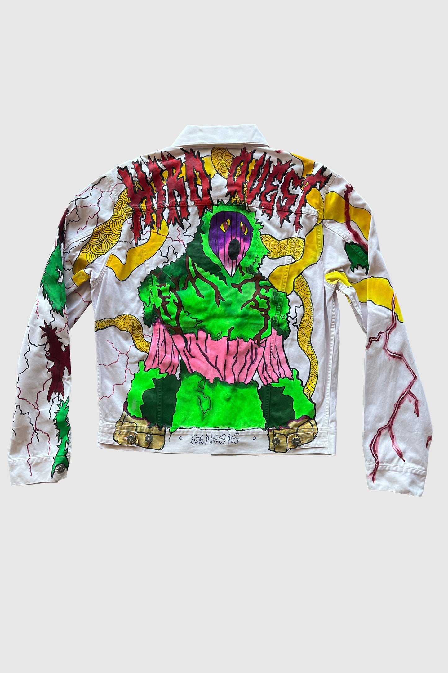 AOKI1OF1 HIROQUEST HIRO X MAXIMUS WHITE JEAN JACKET #1014