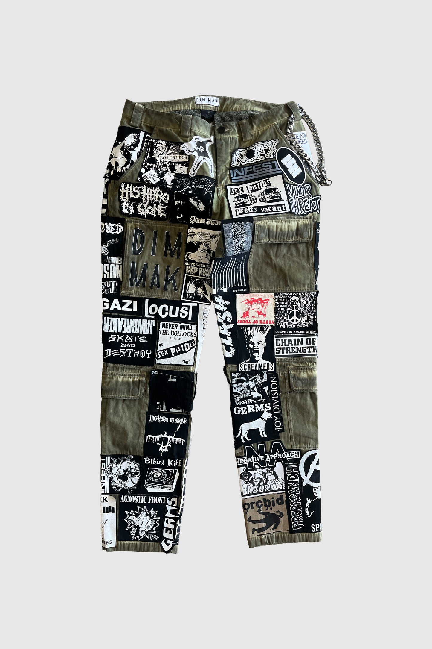 AOKI 1OF1 PUNK PATCHES OLIVE PANTS #1071