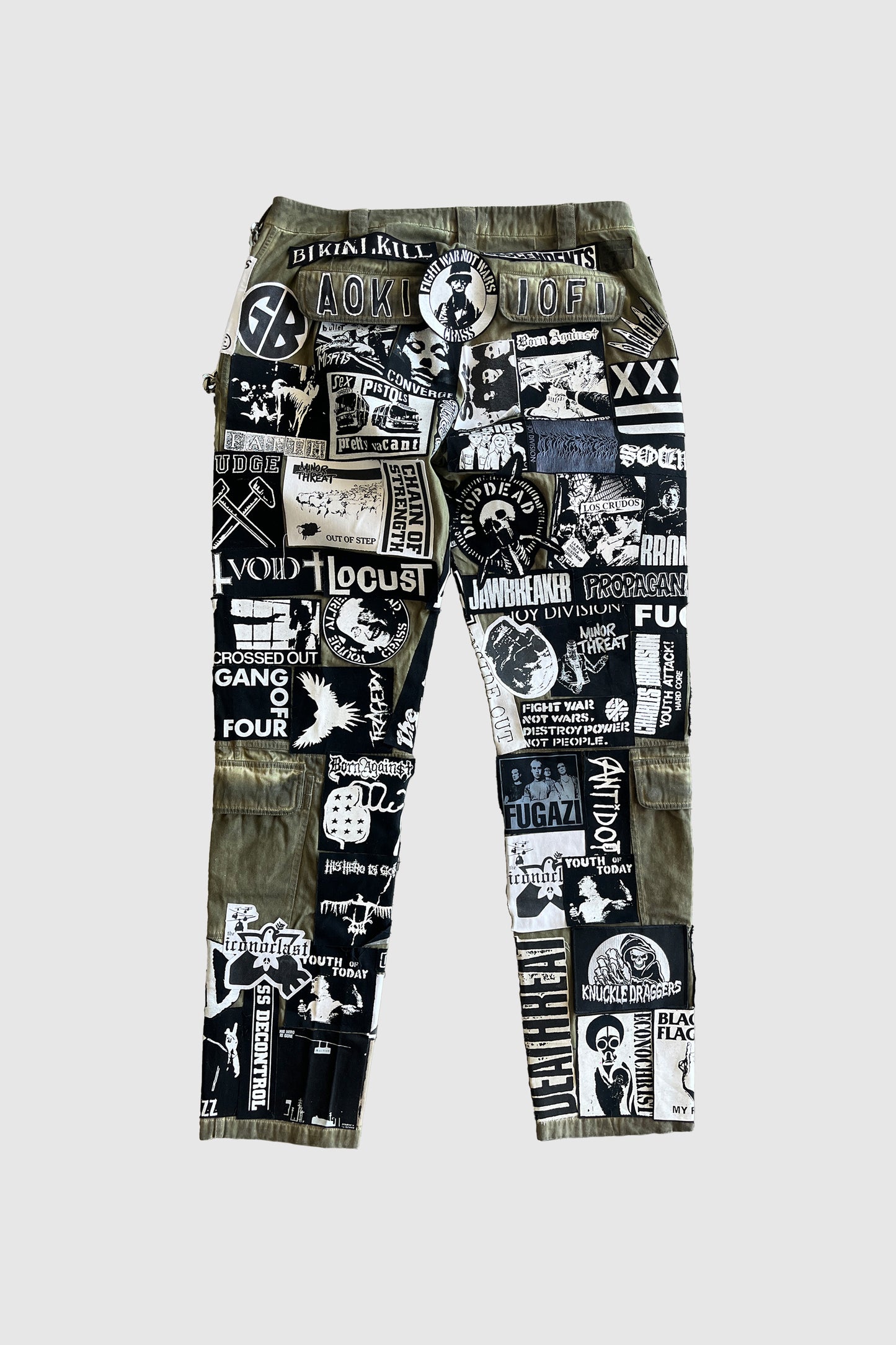 AOKI 1OF1 PUNK PATCHES OLIVE PANTS #1071