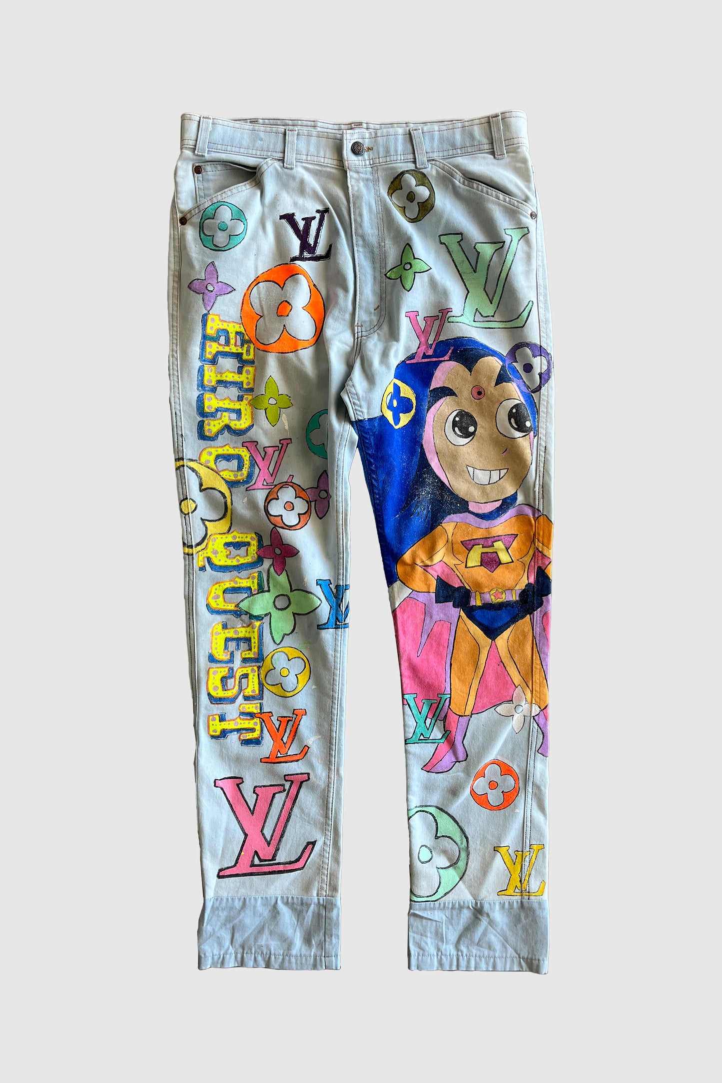 AOKI1OF1 HIROQUEST LIL HIRO LIGHT DENIM PANTS #1074