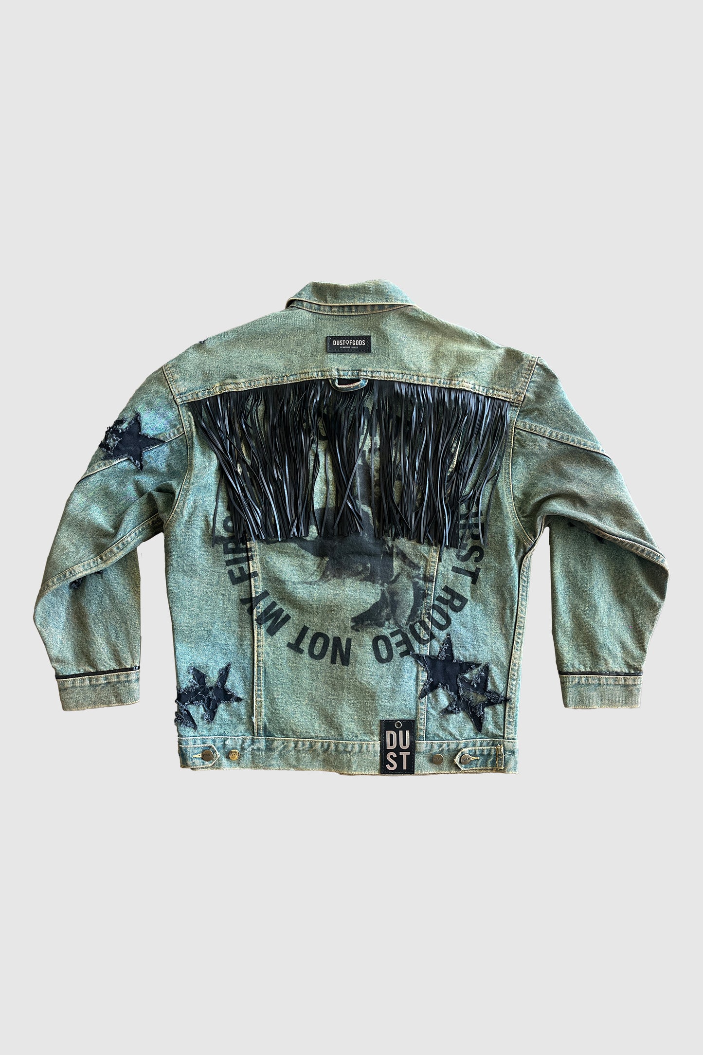 AOKI1OF1 X DUST OF GODS NOT MY FIRST RODEO JEAN JACKET #1076