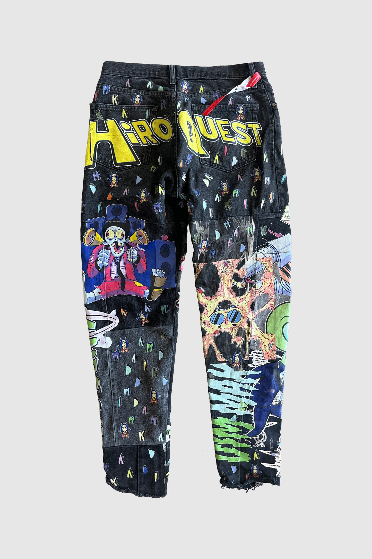 AOKI1OF1 HIROQUEST DIMMAK PATTERN LOVE BRAINS AND CO JEANS #1078