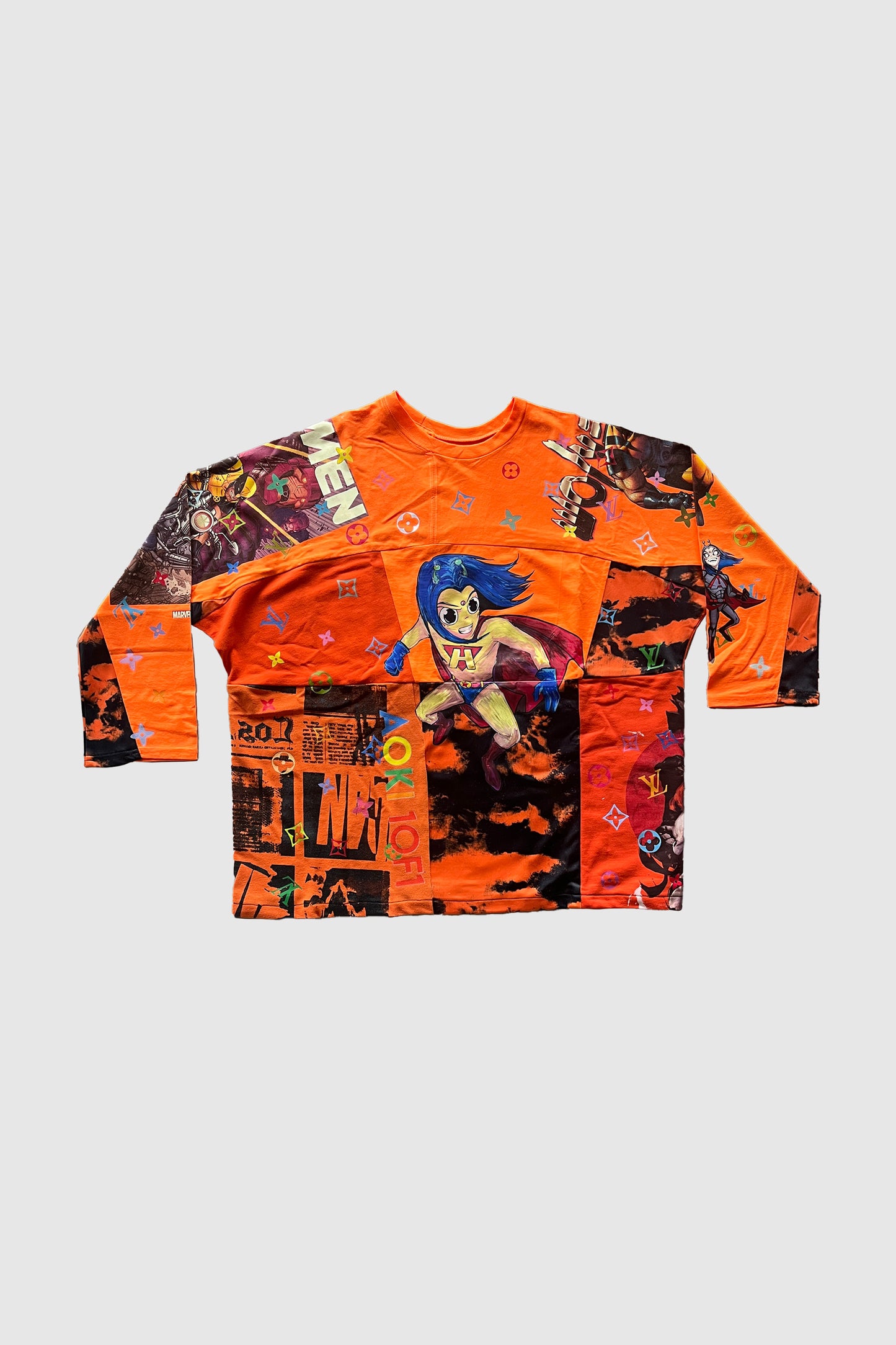 AOKI 1OF1 ORANGE HIROQUEST PATCH SHIRT #1087