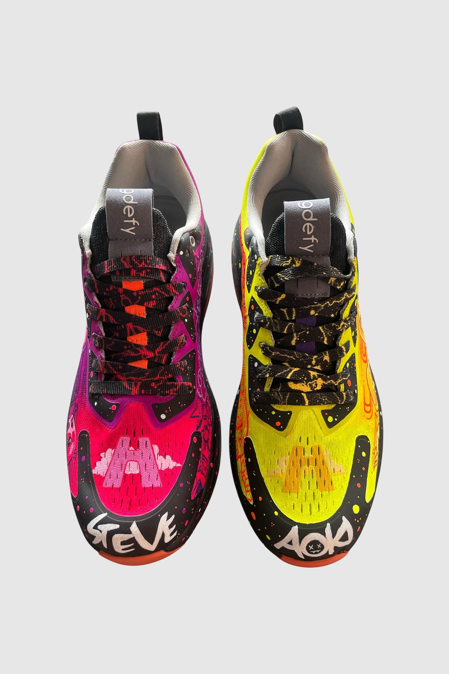 AOKI 1OF1 HIROQUEST YELLOW AND PINK RUNNING SHOES #1165