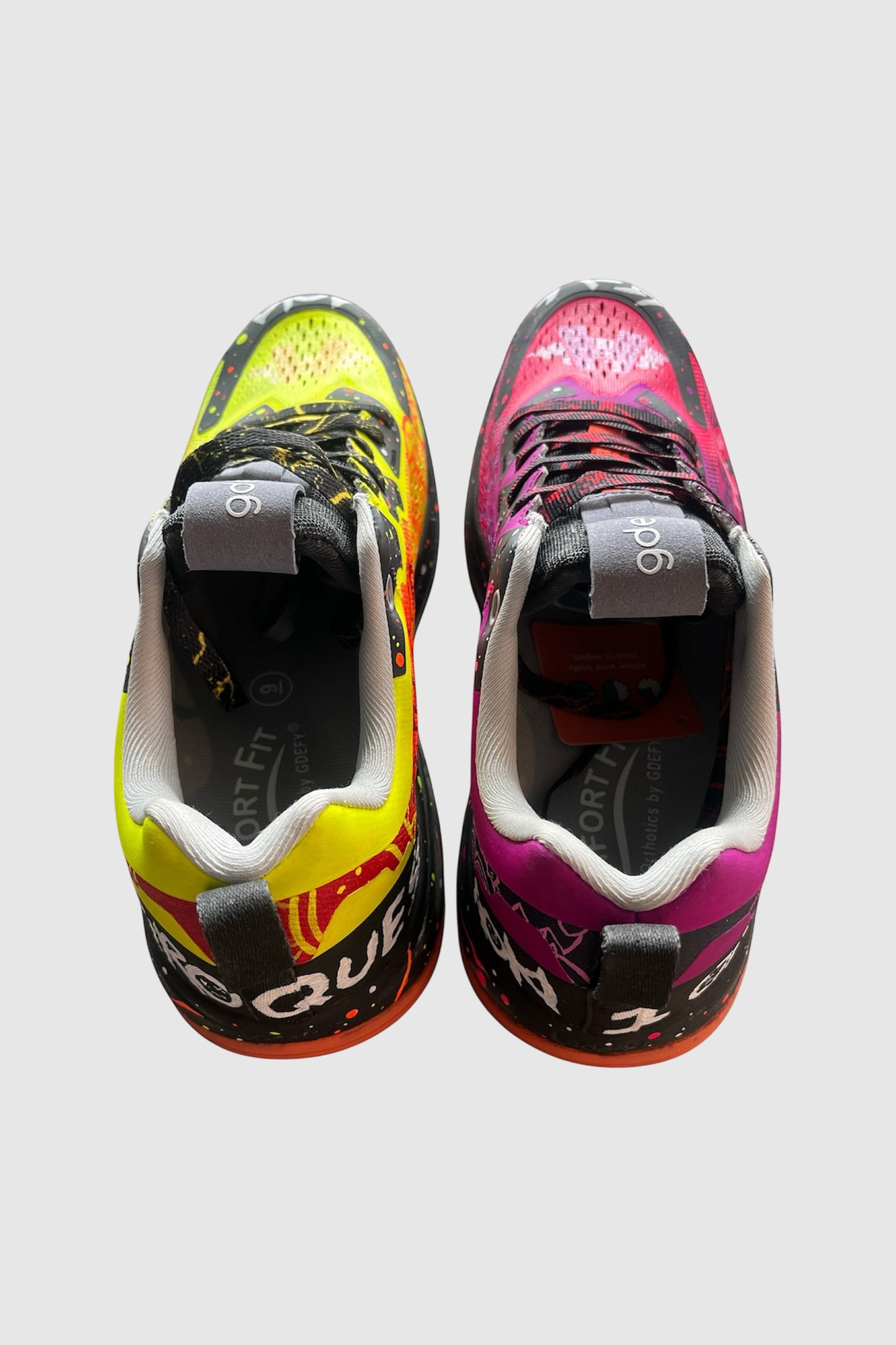 AOKI 1OF1 HIROQUEST YELLOW AND PINK RUNNING SHOES #1165