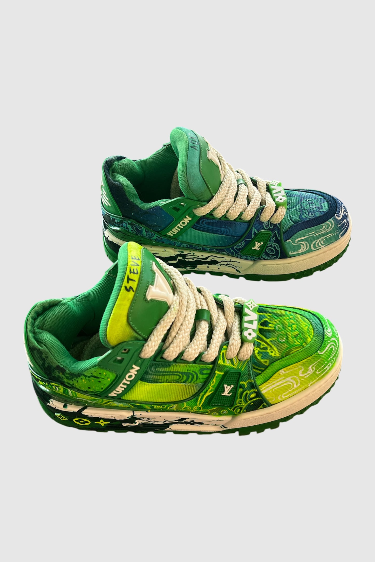 AOKI 1OF1 HIROQUEST EDC KOREA GREEN LV SNEAKERS #1167