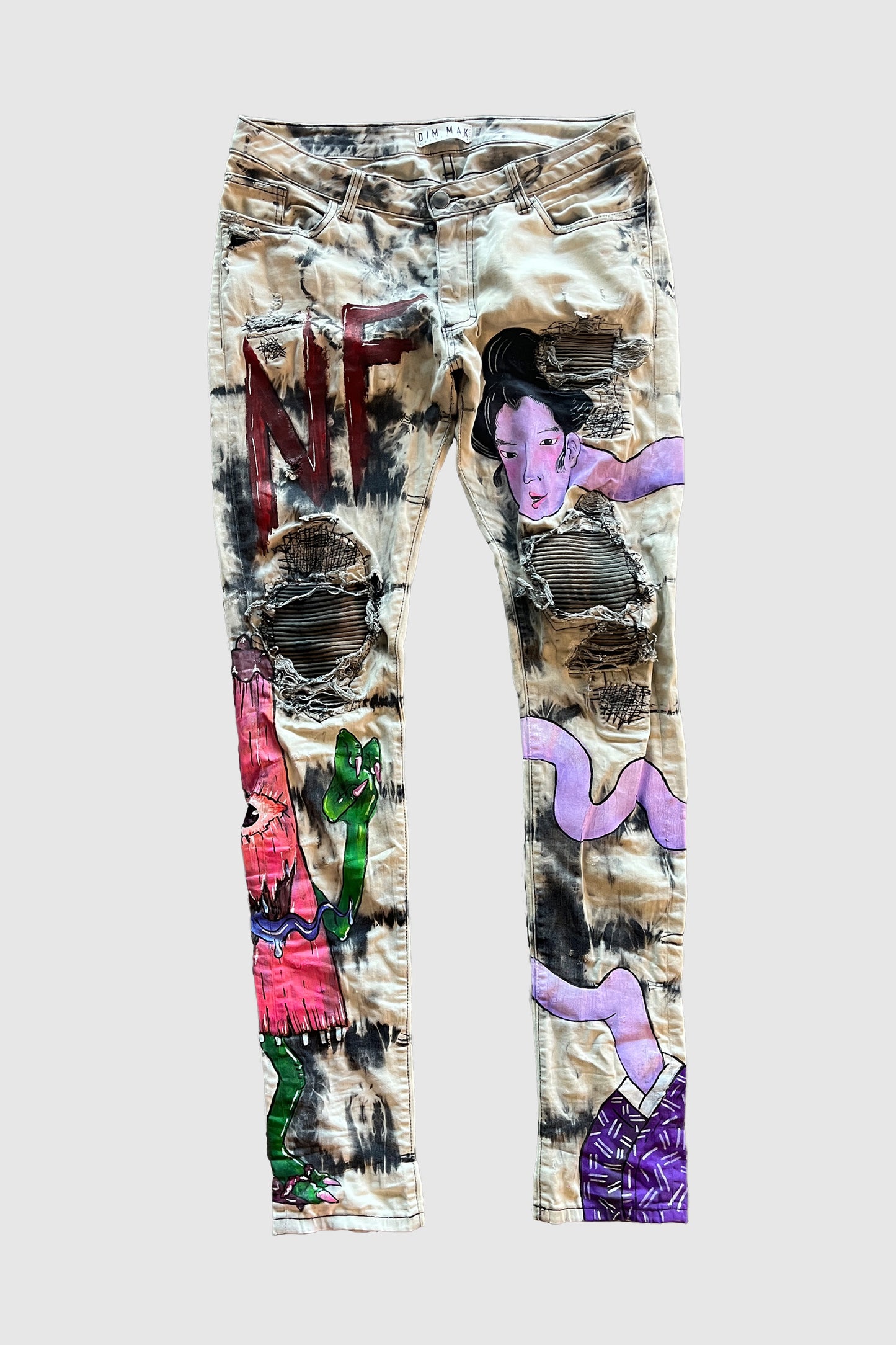 AOKI 1OF1 NF 96 BLEACH SPIRIT WORLD JEANS #43