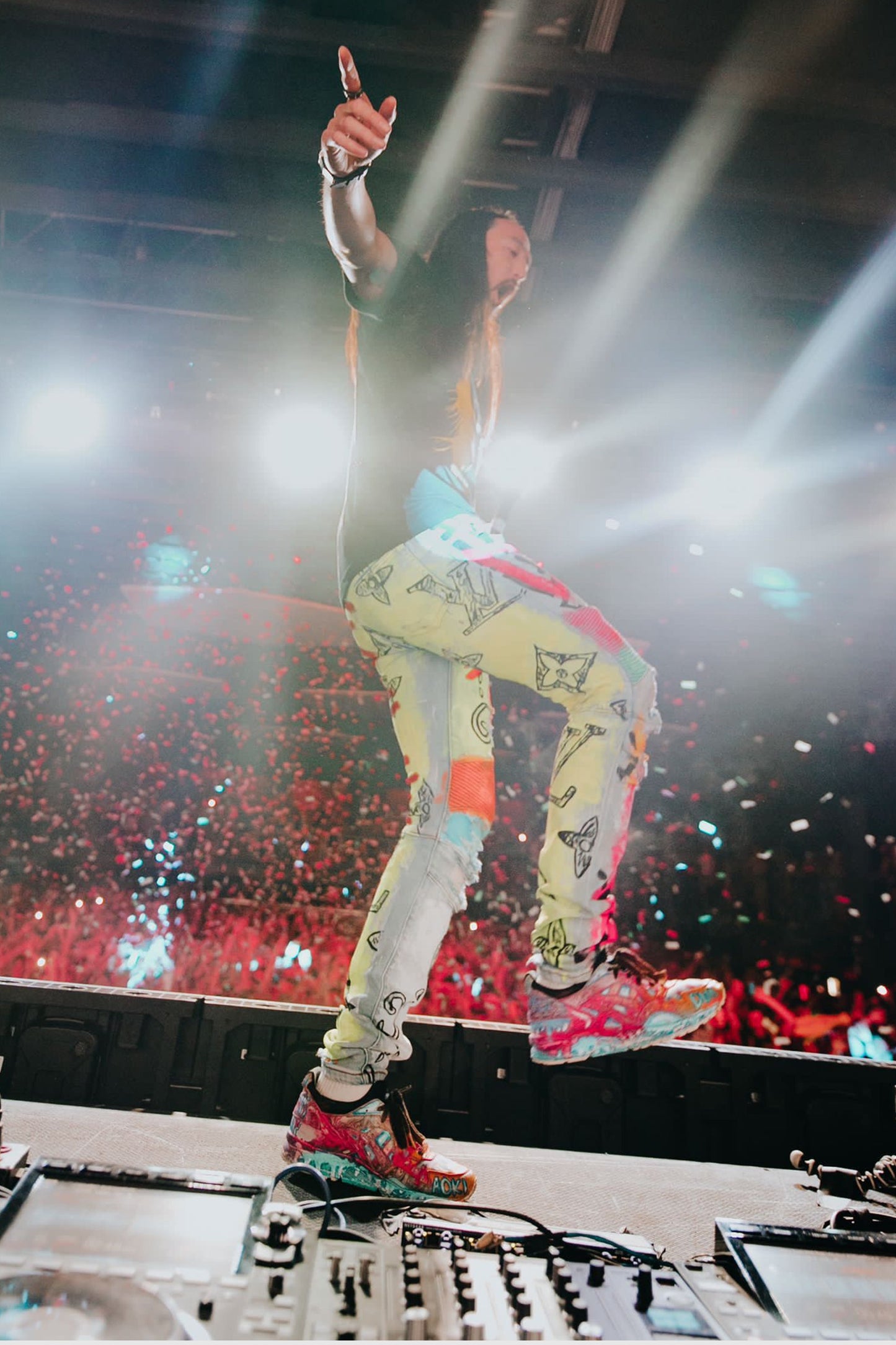 BOOTLEG INSIGNIA PAINTED BALMAIN JEANS #183