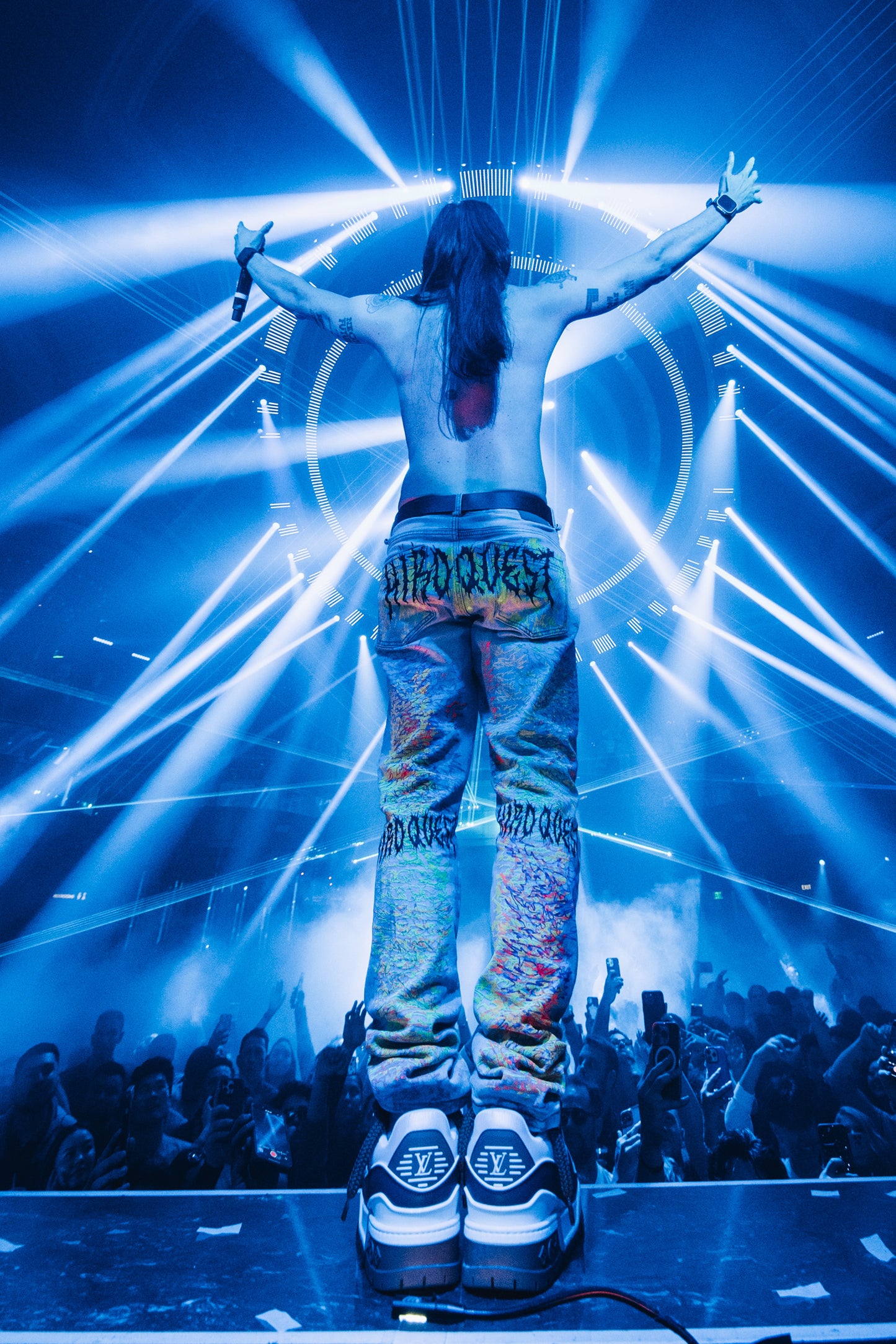 AOKI 1OF1 HIROQUEST METAL LOGO RAINBOW JEANS #819