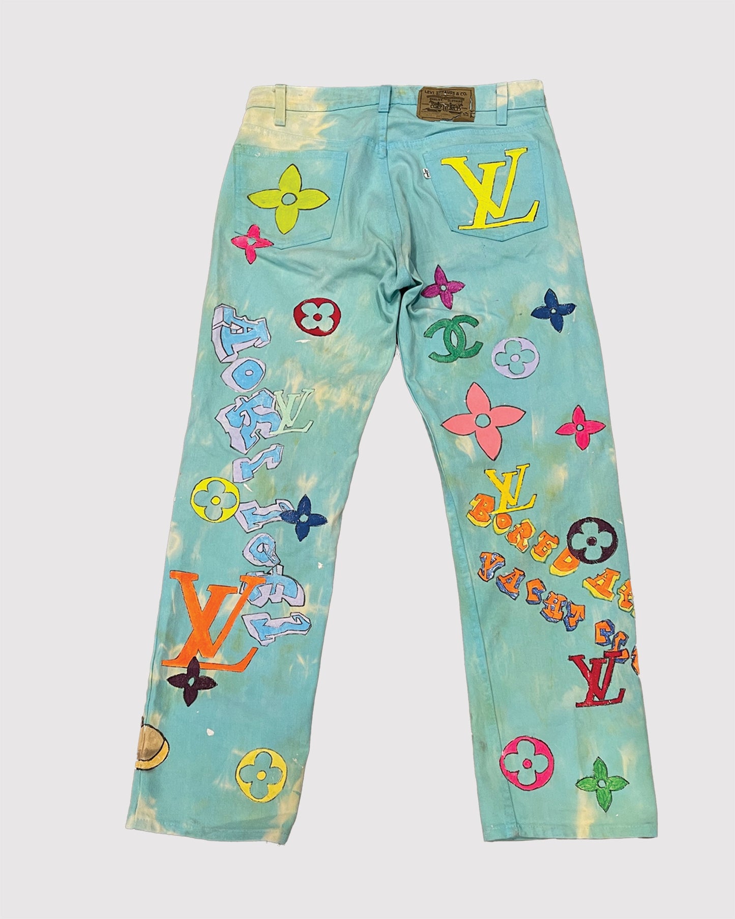 AOKI 1OF1 BAYC TEAL DESIGNER JEANS #820