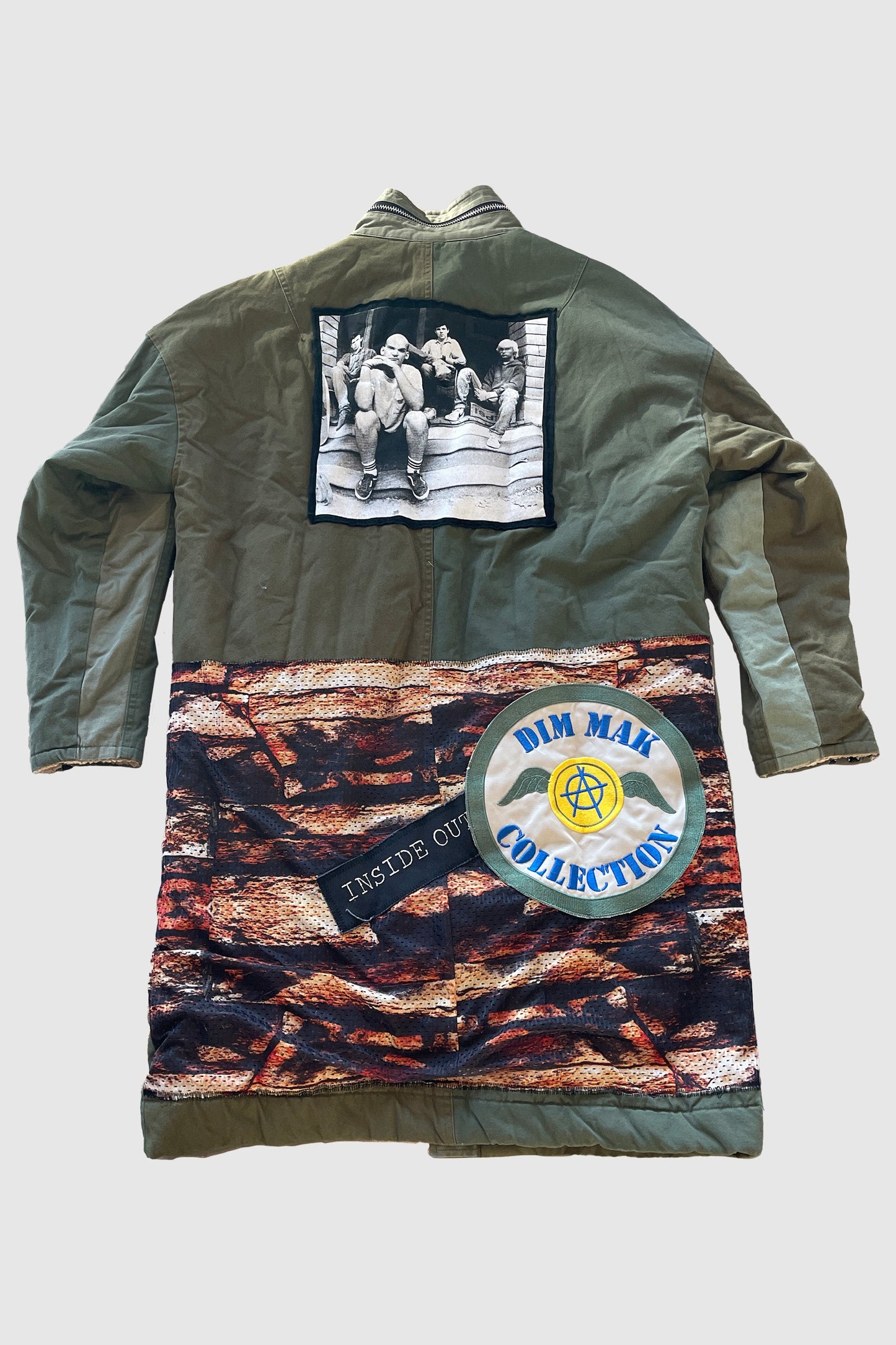 AOKI 1OF1 FURLINED OLIVE PATCH TRENCH COAT #847