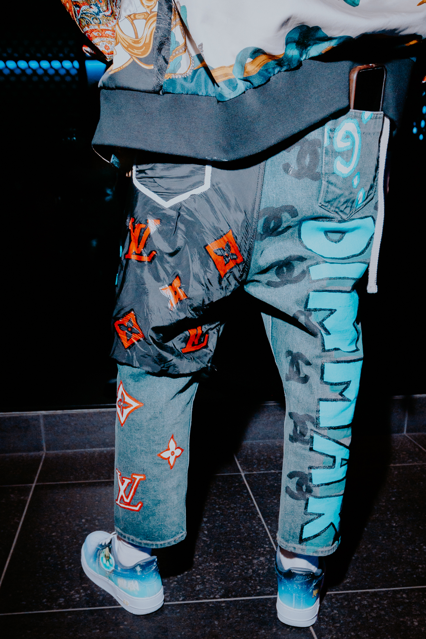 AOKI 1OF1 COOL CATS DESIGNER HALF SHORT JEANS #860