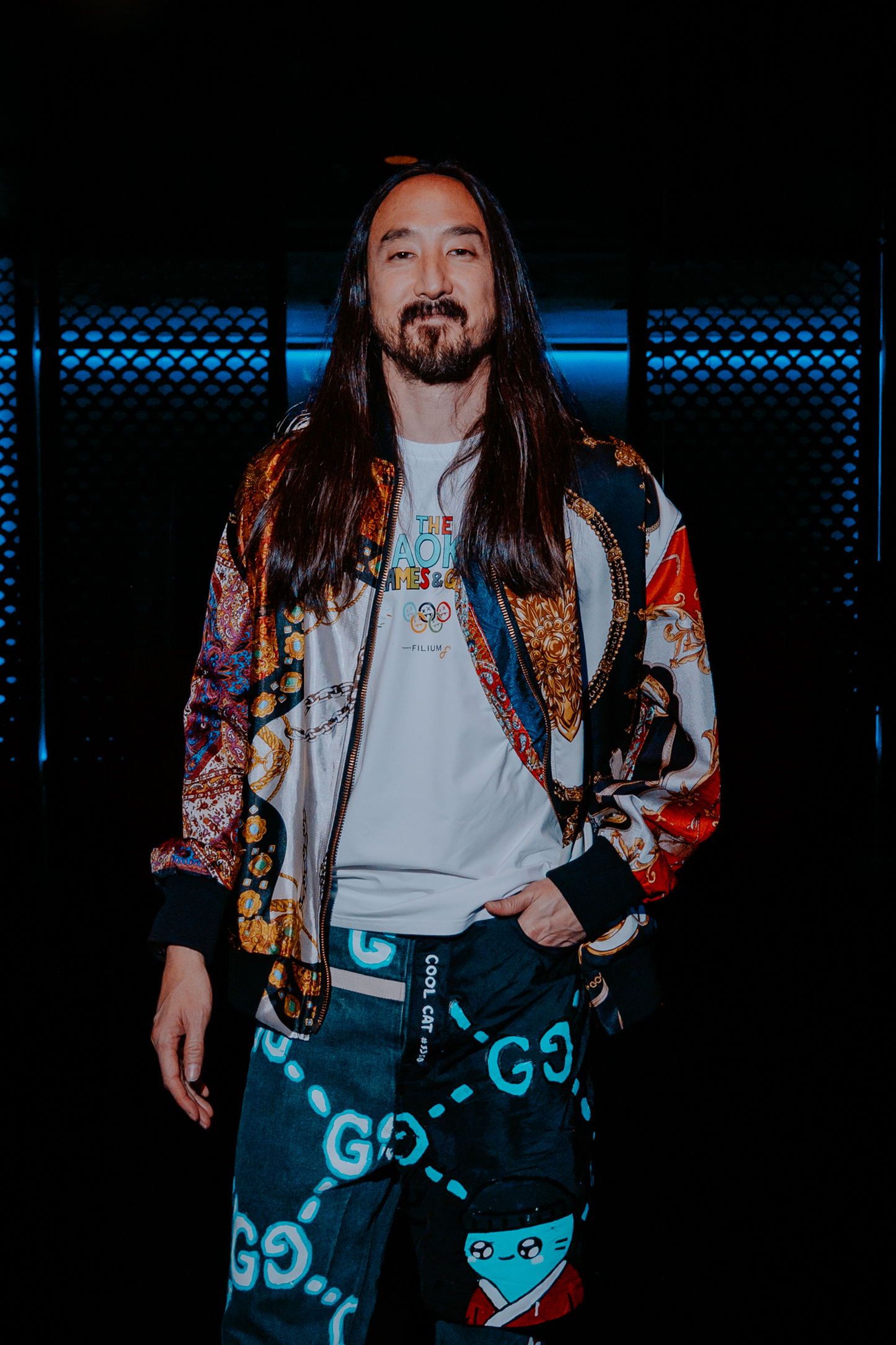 AOKI 1OF1 COOL CATS DESIGNER HALF SHORT JEANS #860