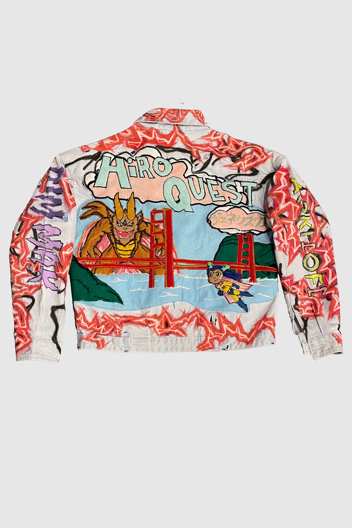 AOKI 1OF1 HYRO VS HIRO WHITE DENIM JACKET #877