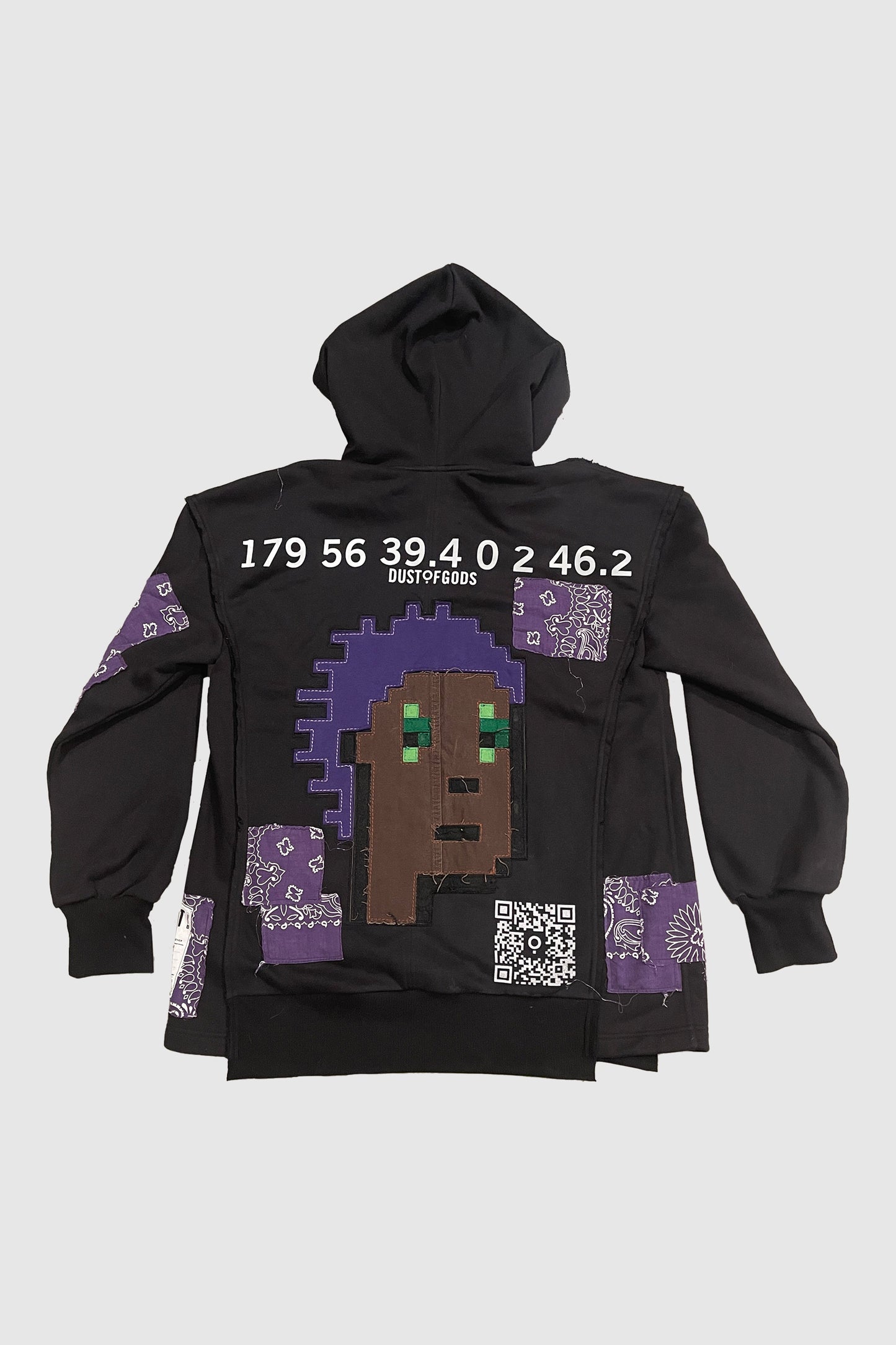 AOKI1OF1 X DUST OF GODS CRYPTO PUNK PURPLE PATCH HOODIE #880