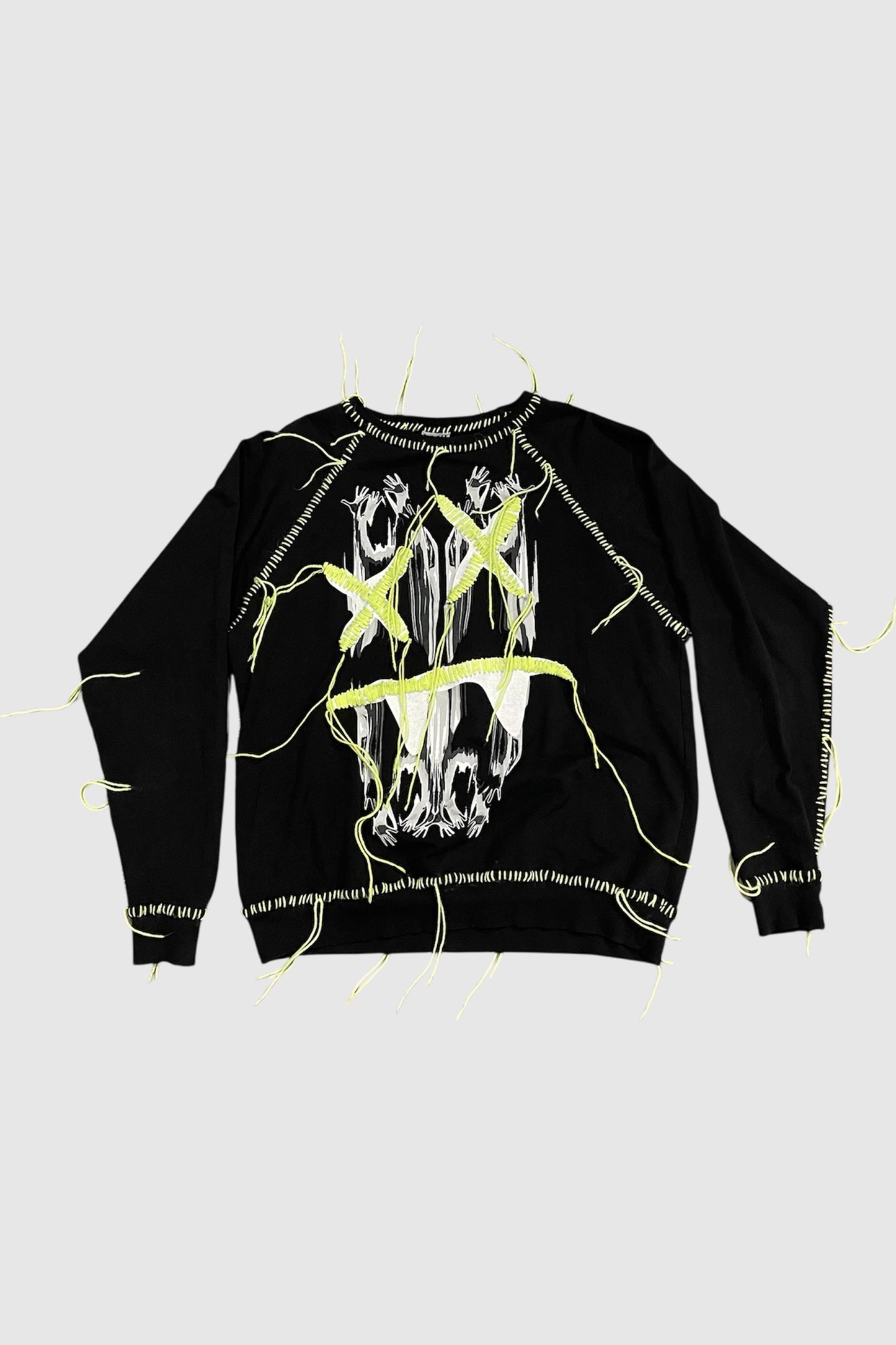 AOKI1OF1 YELLOW YARN BLACK KOLONY BLACK SWEATER #916