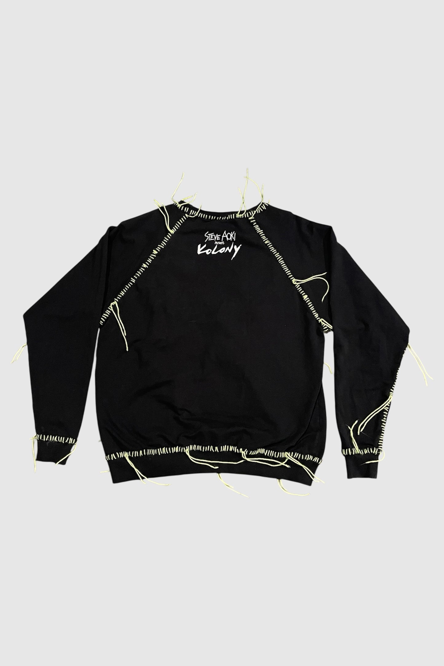 AOKI1OF1 YELLOW YARN BLACK KOLONY BLACK SWEATER #916