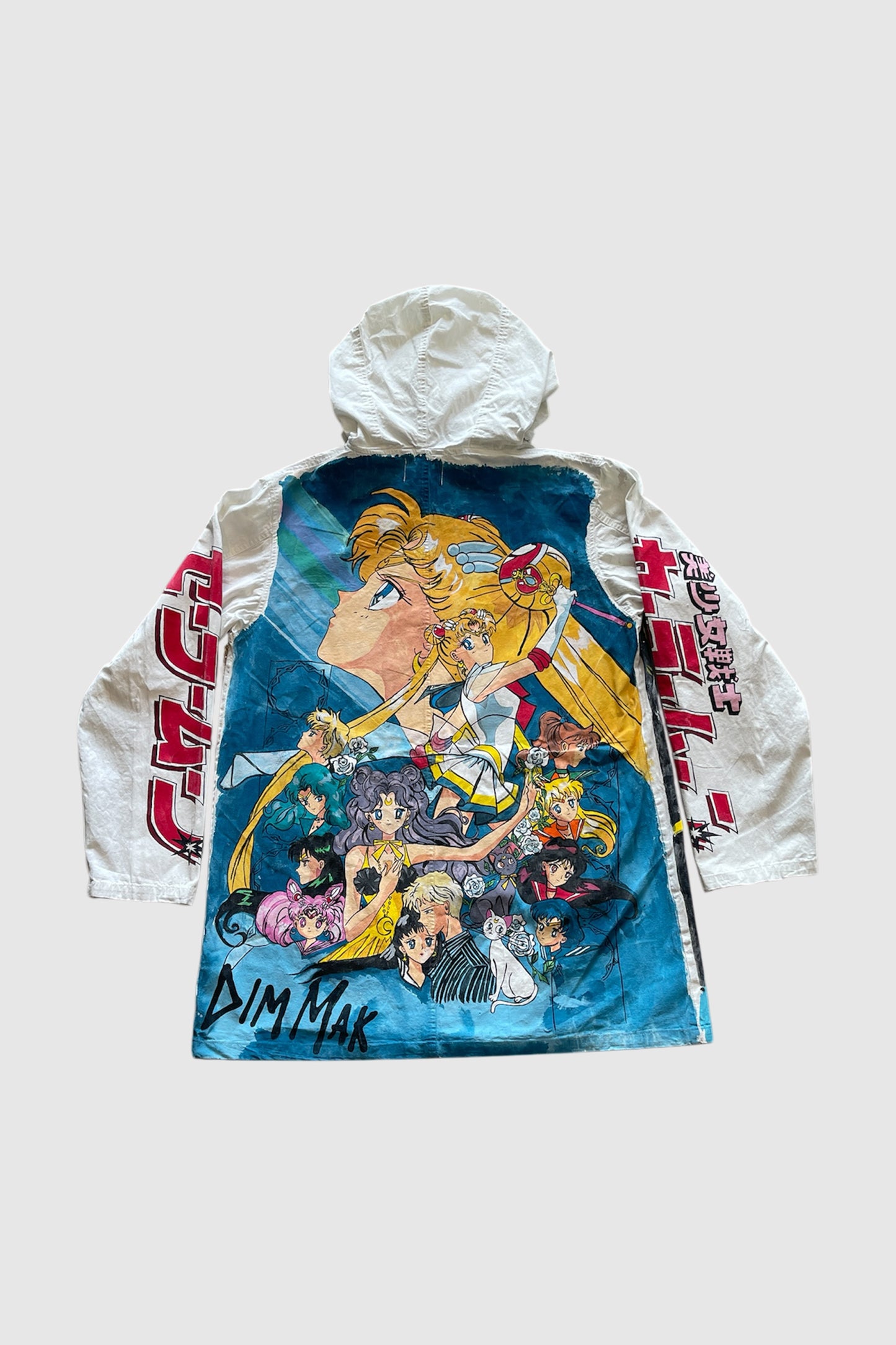 AOKI1OF1 SAILORMOON PAINTED WHITE PARKA #946