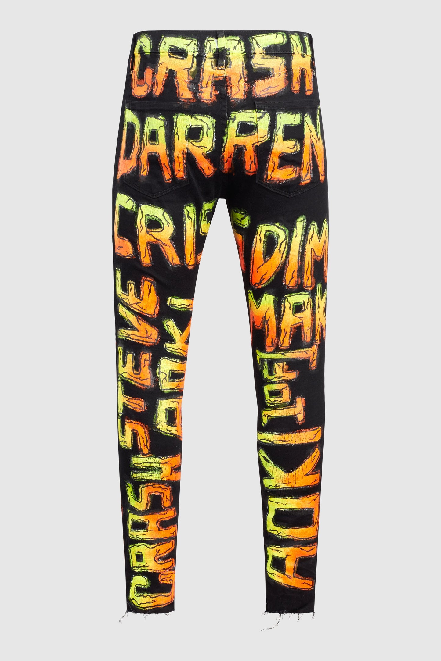 Steve Aoki + Darren Criss Crash Painted Black Jeans #51