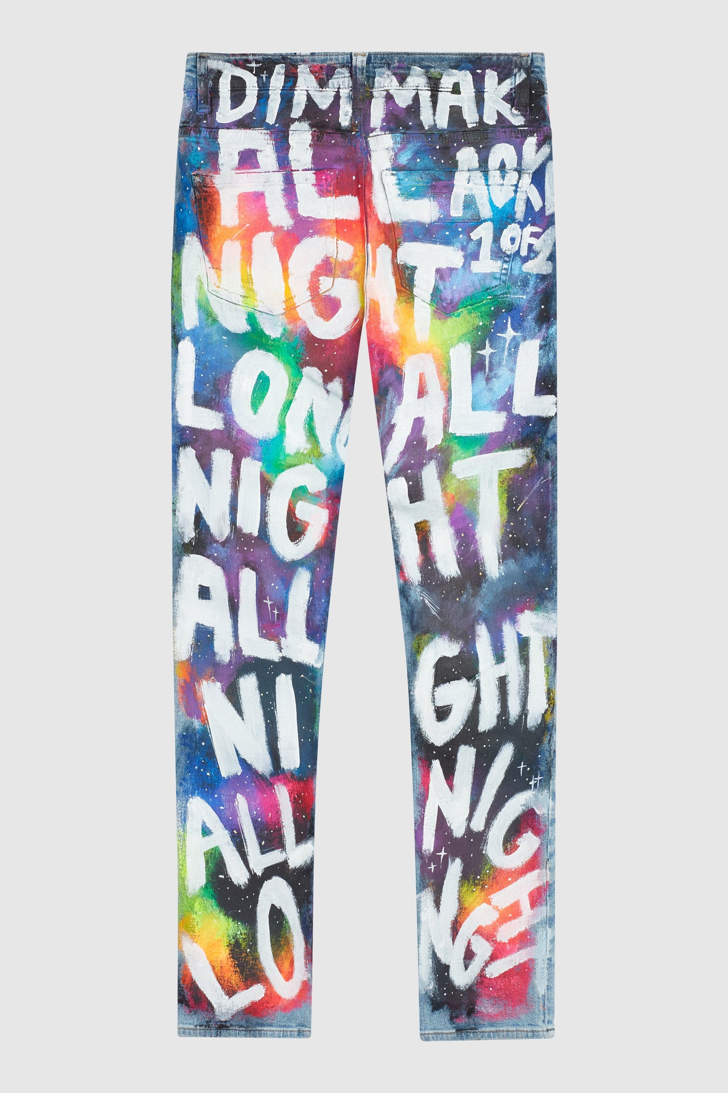 RAINBOW I WANNA RAVE ALL NIGHT LONG JEANS #134 (archive)