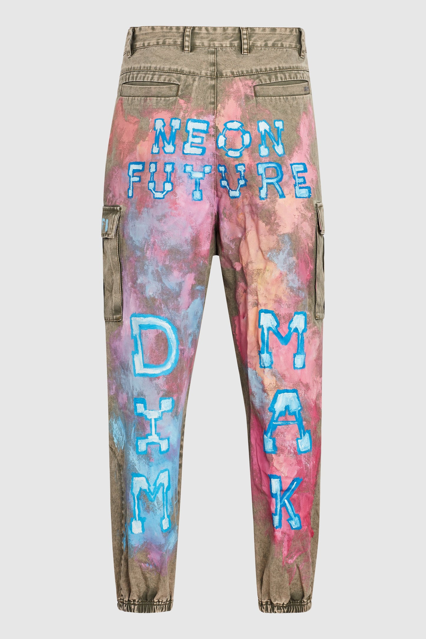 NEON FUTURE PAINTED CARGO JOGGERS #71