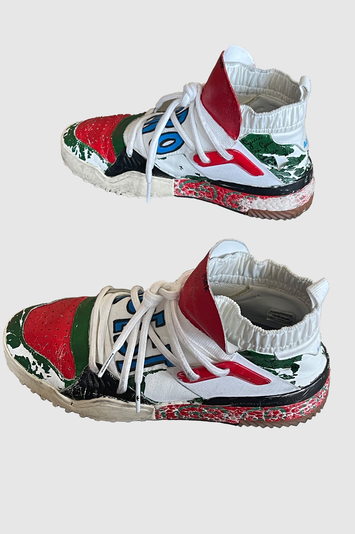 AOKI 1OF1 RED AND GREEN HIROQUEST SNEAKERS #1002