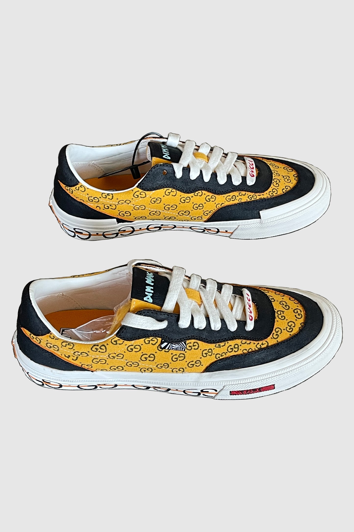 AOKI1OF1 YELLOW DESIGNER SKATER SHOES #1004