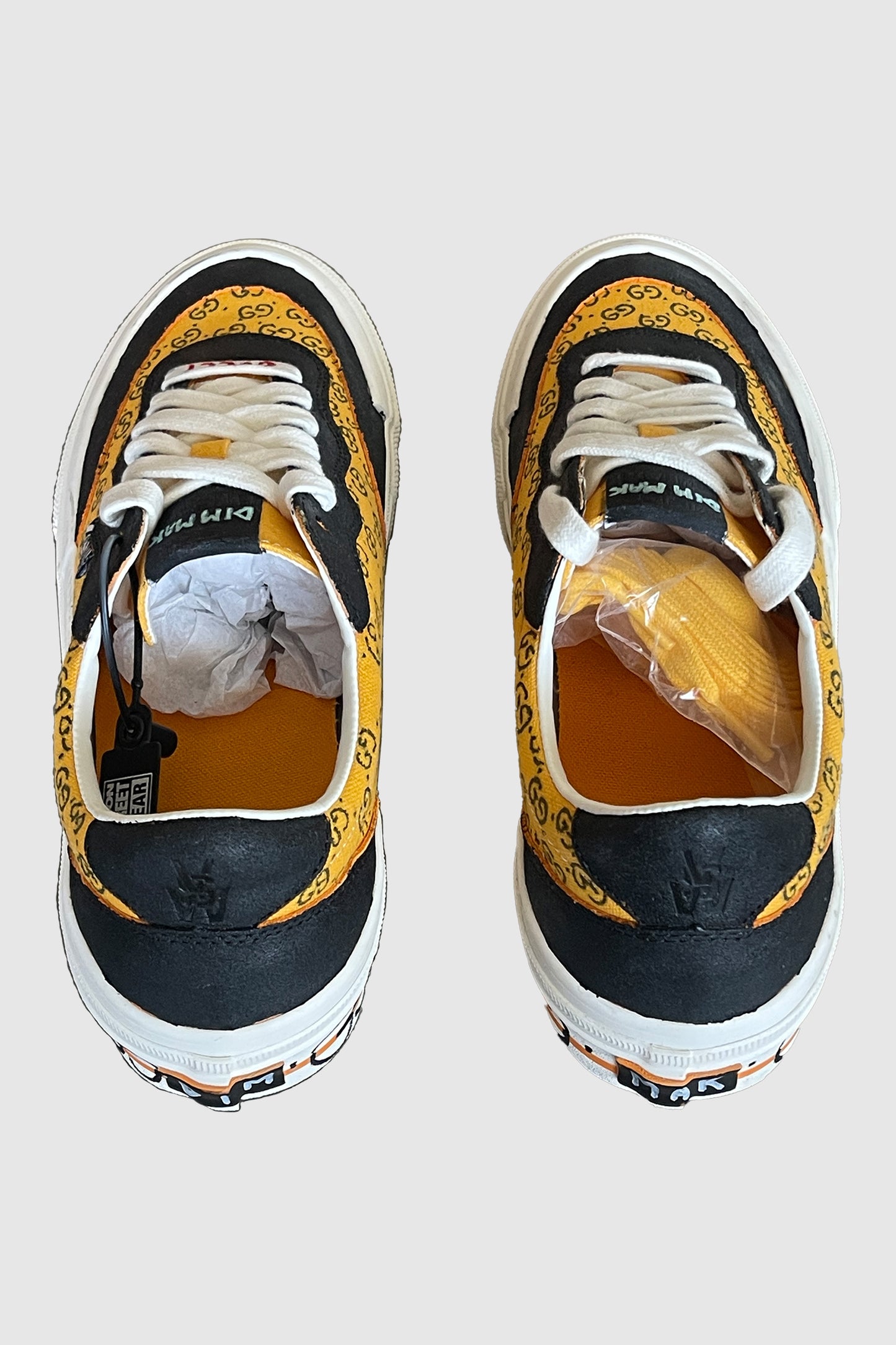 AOKI1OF1 YELLOW DESIGNER SKATER SHOES #1004