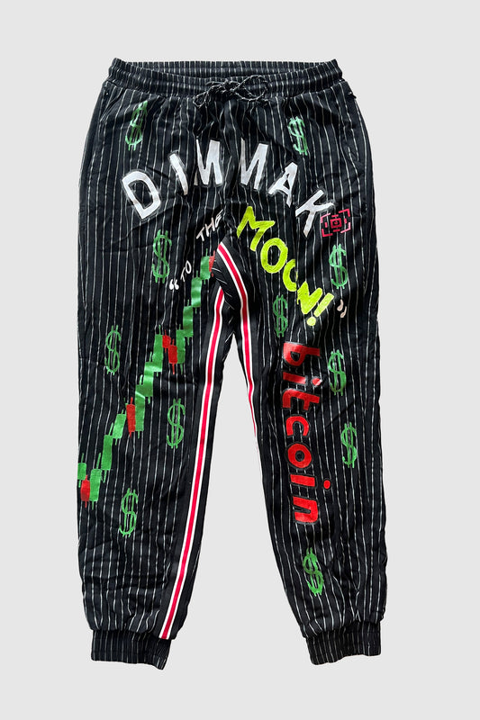 AOKI1OF1 BITCOIN STRIPPED SWEAT PANTS #1009