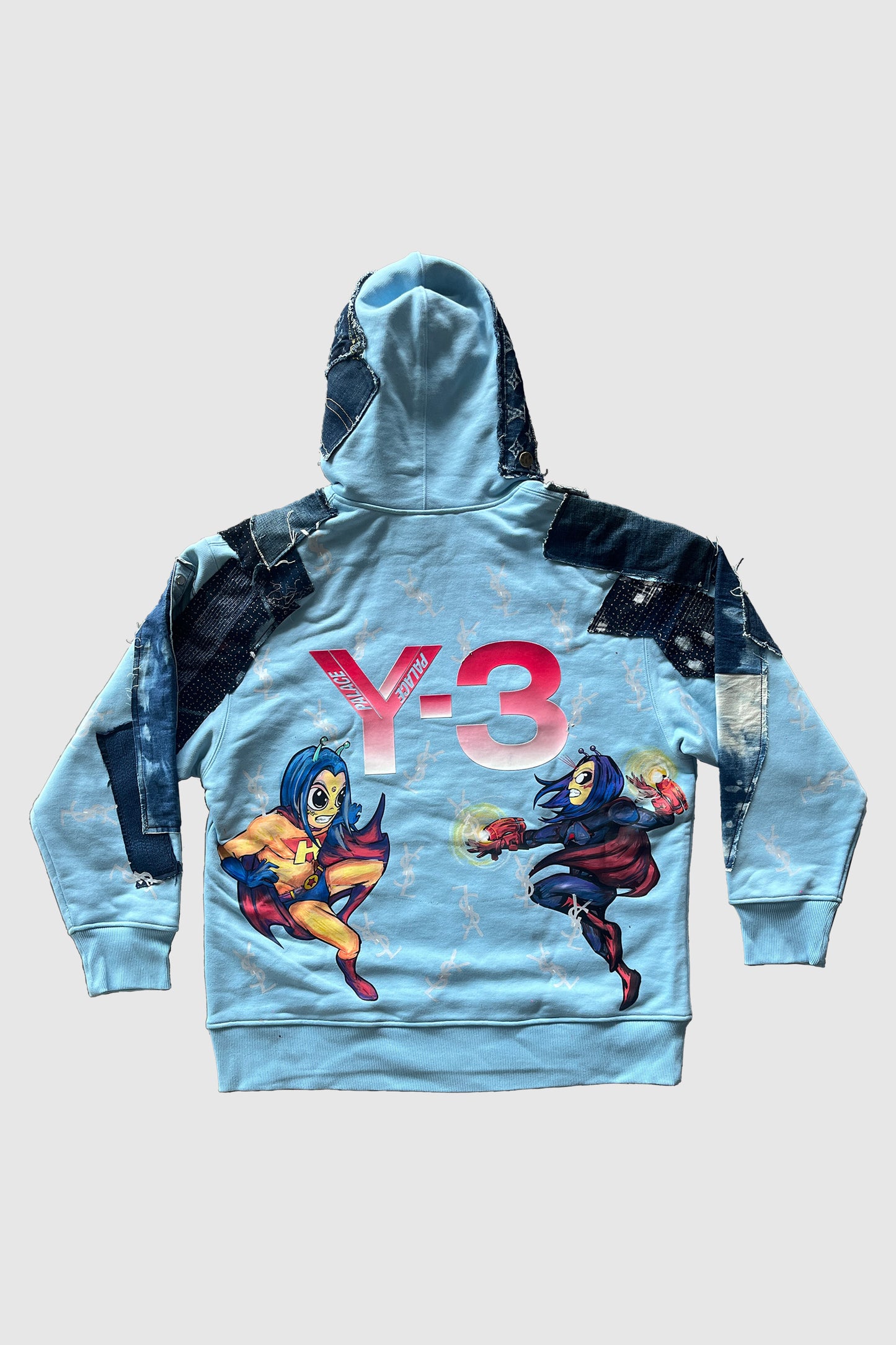 AOKI1OF1 DESIGNER LV HIROQUEST BLUE HOODIE #1024