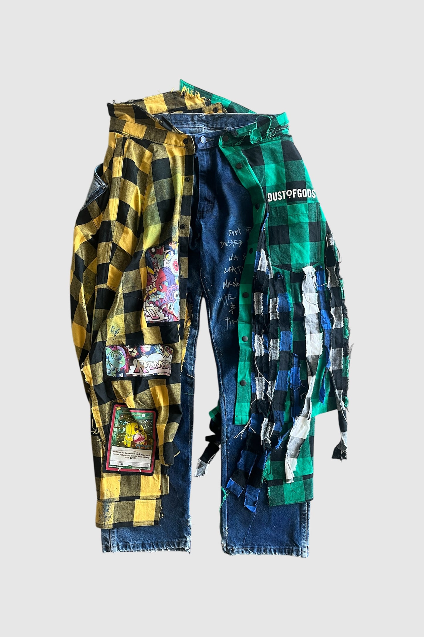 AOKI 1OF1 X DUST OF GODS PLAID HIROQUEST JEANS #1036