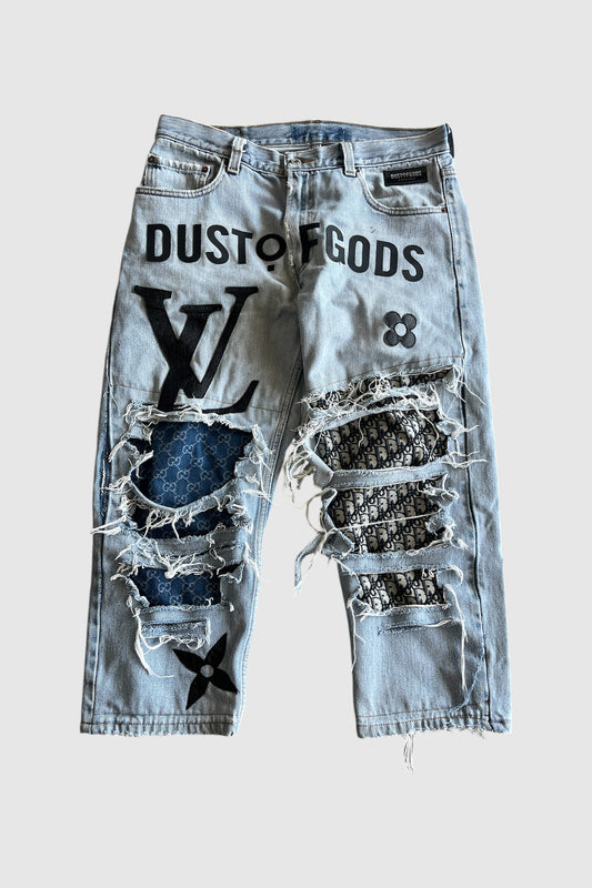 AOKI1OF1 X DUST OF GODS DESIGNER RIPPED JEANS #1038