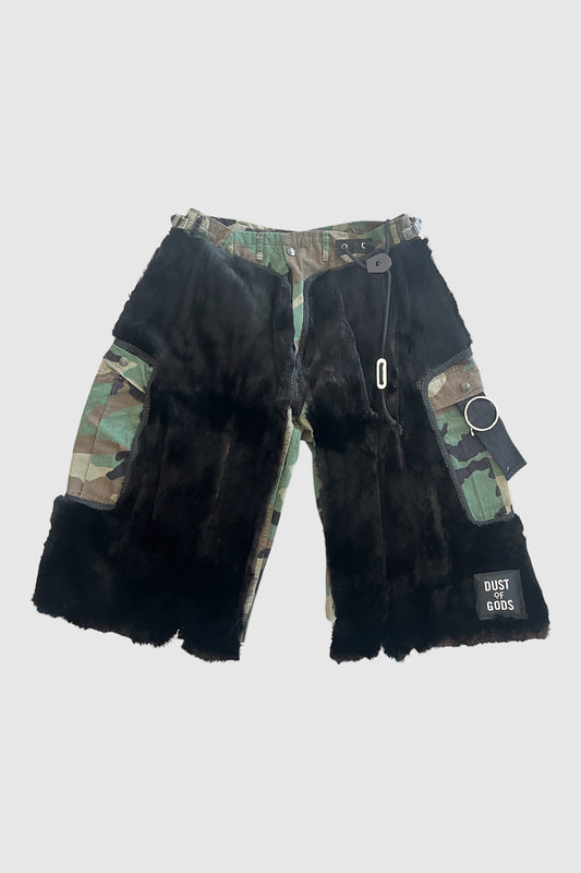 AOKI1OF1 X DUST OF GODS FLUFFY CAMO SHORTS #1043