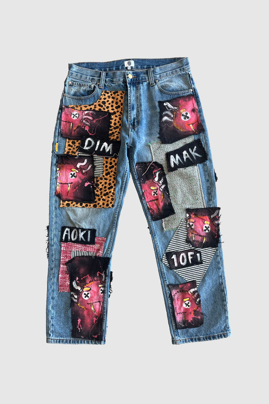 AOKI1OF1 CHARACTER X PATCH PANTS #1056