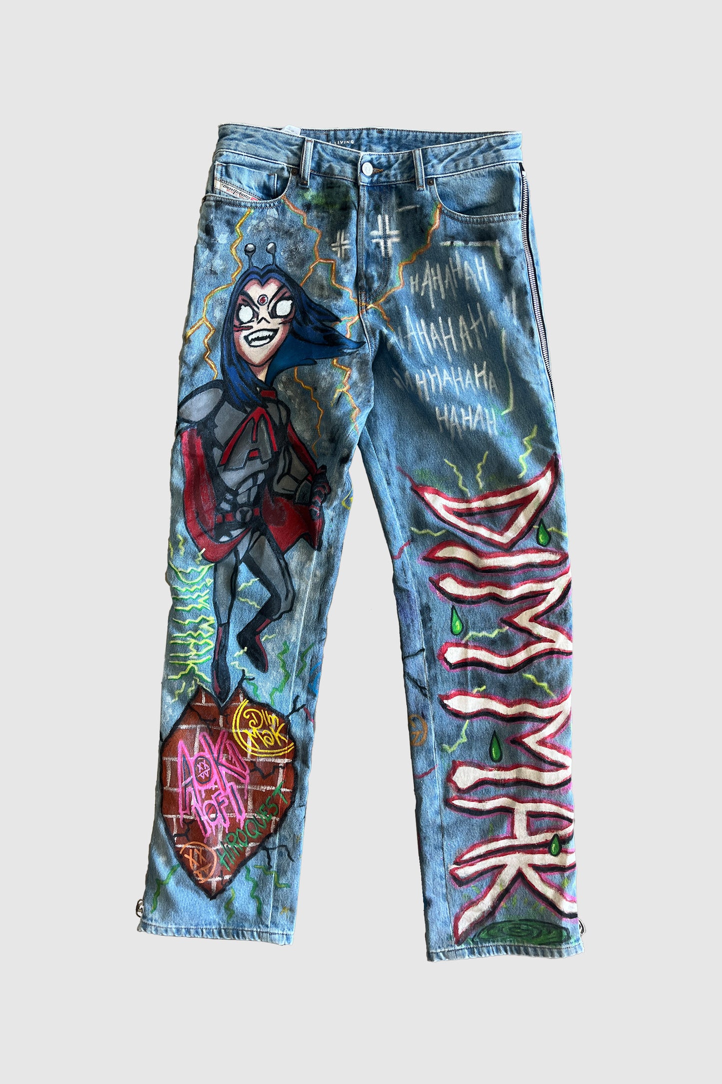 AOKI1OF1 HAHA HYRO ZIP JEANS #1068