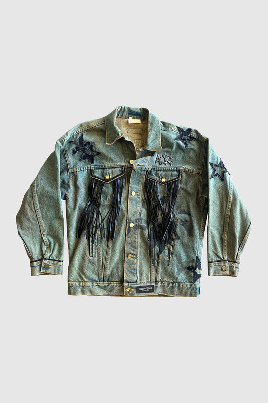 AOKI1OF1 X DUST OF GODS NOT MY FIRST RODEO JEAN JACKET #1076