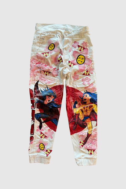AOKI 1OF1 HIROQUEST HIRO VS HYRO SAKURA PANTS  #1116