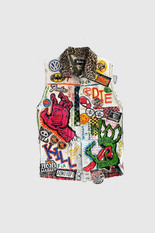 AOKI 1OF1 PAINTED PUNK VEST #2014