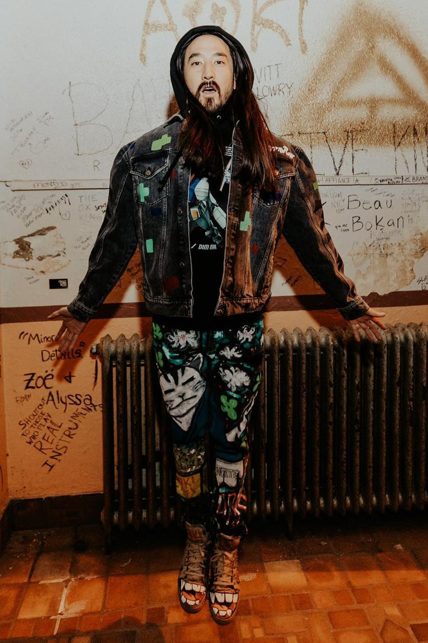 AOKI 1 OF 1 - DIM MAK X SAMURAI AOKI CAT PAINTED JEANS #671