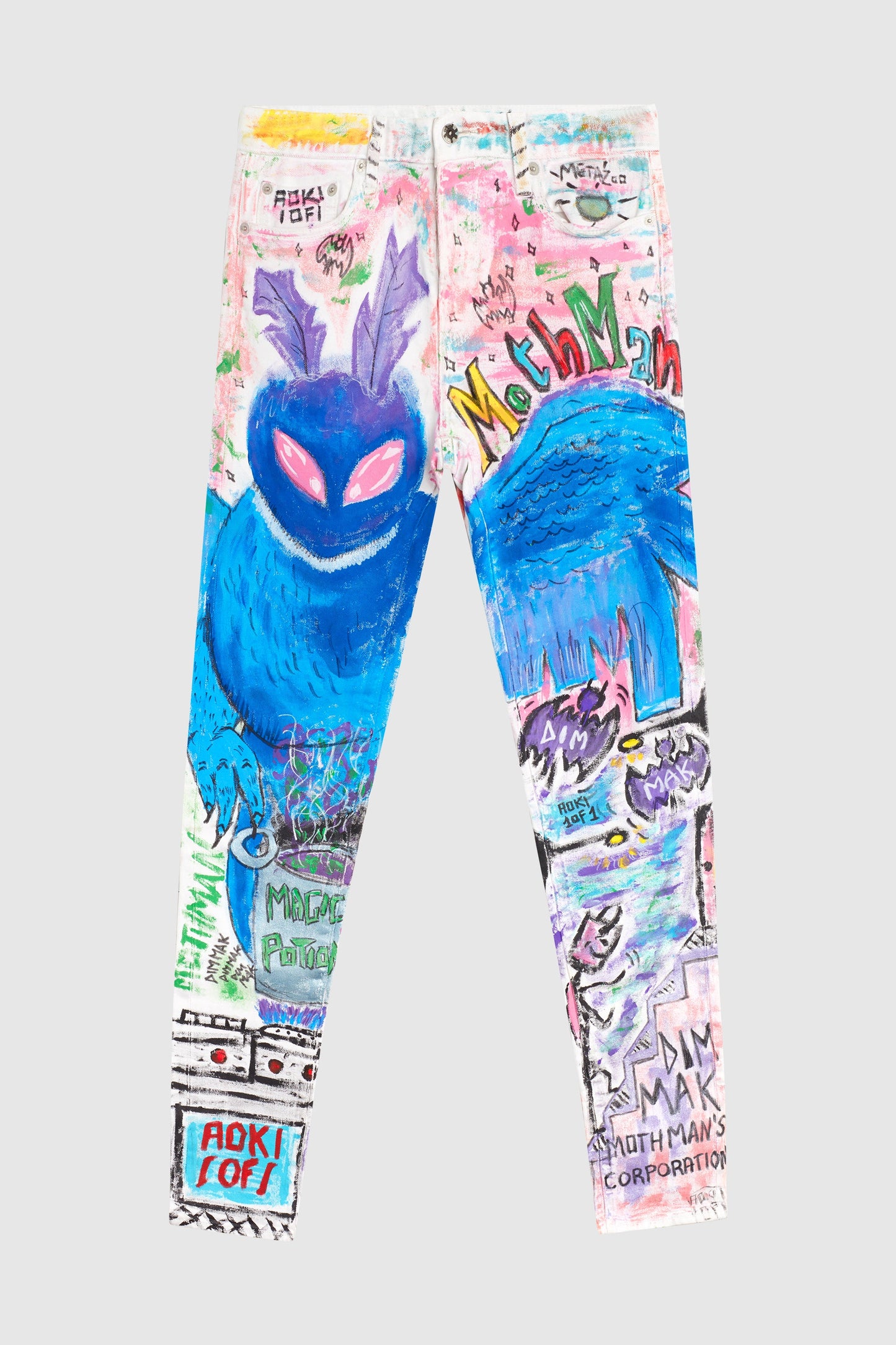 AOKI 1 OF 1 METAZOO MOTH MAN PAINTED JEANS #695