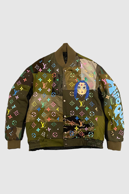 AOKI 1OF1 LV HQ CAMO LEVEL 1 BOMBER JACKET #763