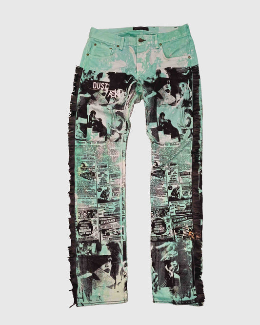 AOKI 1OF1 x DUST OF GODS TEAL TIE-DYE JEANS #769