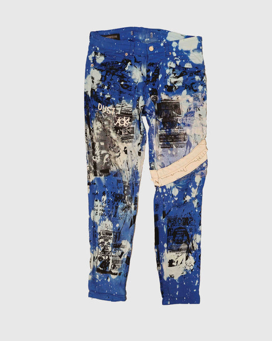 AOKI 1OF 1 x DUST OF GODS BLUE TIE-DYE JEANS #773