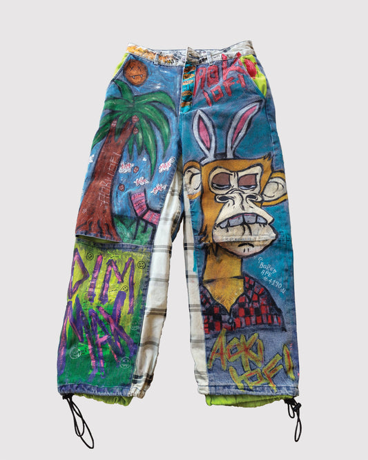 AOKI 1OF1 BORED APE TROPICAL PANTS #785