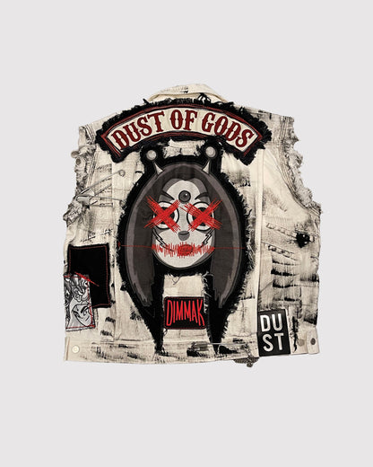 AOKI 1OF1 X DUST OF GODS WHITE JEAN HIROQUEST VEST #815