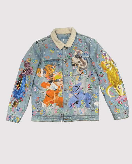 AOKI 1OF1 ANIME HIROQUEST DESIGNER JEAN JACKET #816