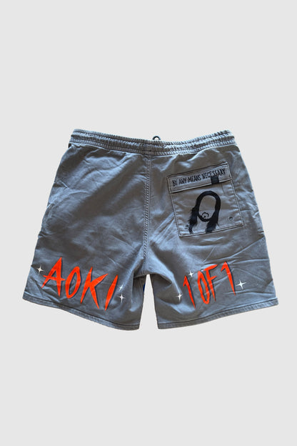 AOKI 1OF1 HIRO DOUBLE HELIX GREY SWEATSHORTS #838