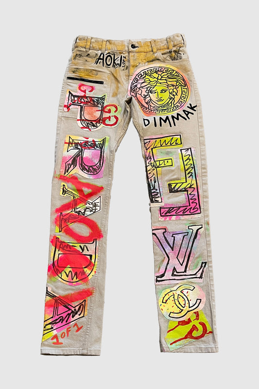 AOKI 1OF1  DIMMAK DESIGNER SKINNY JEANS #863