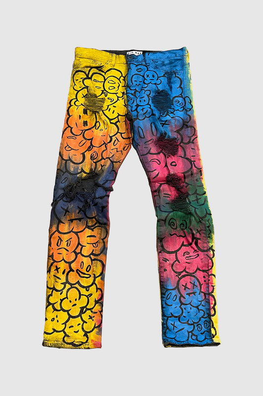 AOKI1OF1 DIMMAK PAINTED POP CORN PANTS #868